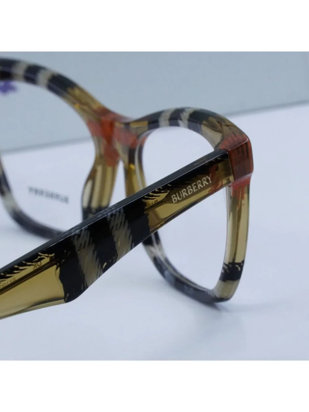 Burberry BE2416 4146 Cat Eye Eyeglasses 52mm - Check Sand